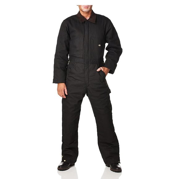 NWT Dickie's Mens Insulated Blended Duck Full Coverall Black Size XL $170 FLD151 - Picture 1 of 4
